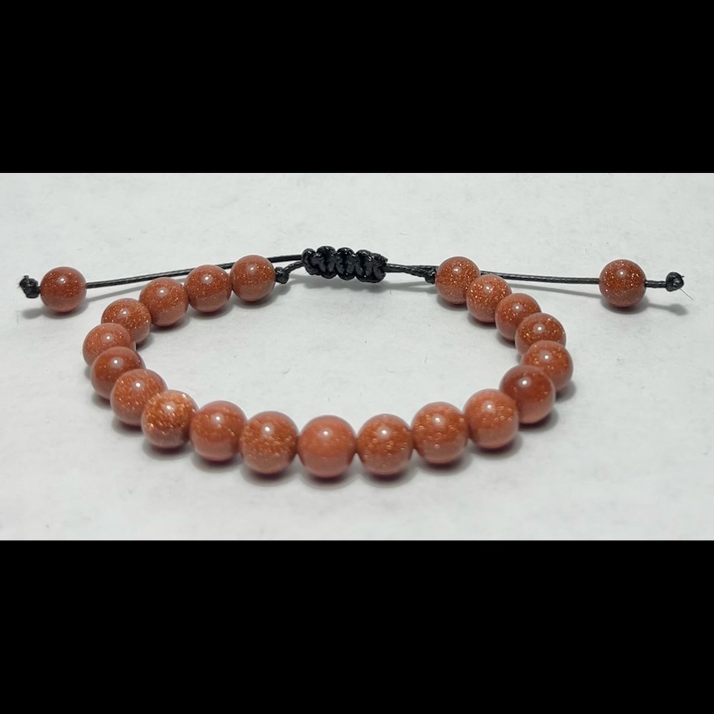 Gold Sandstone Adjustable Bracelet